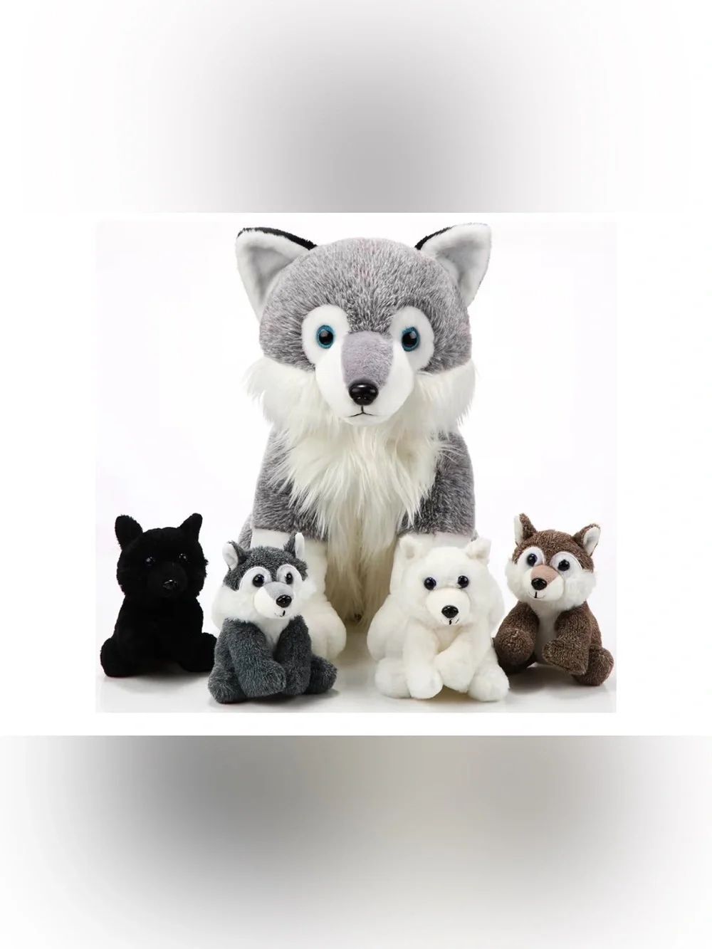 Honoson 5-Piece Wolf Plush Toy Set-NWOT